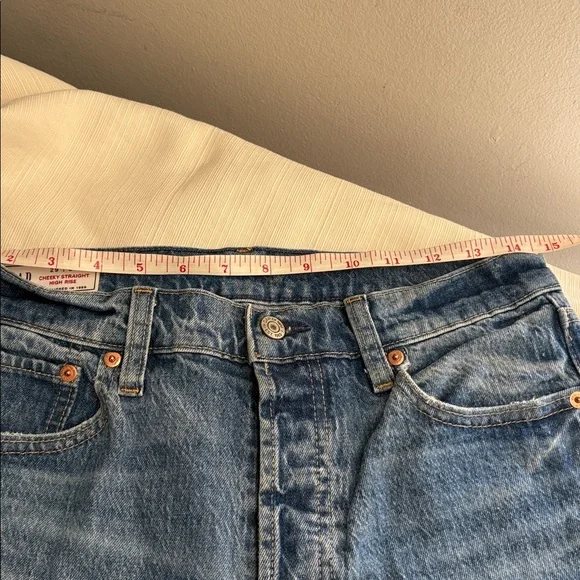 GAP Cheeky Straight High Rise Size 29/8R medium blue jeans - Picture 5 of 14